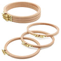 ZOCONE 6 PCS Beech Wood Embroidery Hoops, Wood Circle Hoop Ring Cross Stitch Hoop for Embroidery, Cross Stitch, Needlework, Art Craft Handy Sewing and Christmas Decoration (Size-6") - style: Size-6"