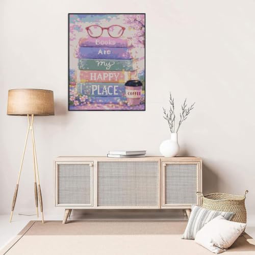 MYBISYMQQ Stack of Books Stamped Cross Stitch Kit, Embroidery 11.8x15.7in - color: D075
