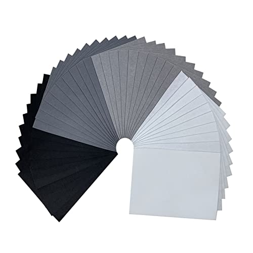 Jtnohx Soft Felt Sheets Felt Fabric for Crafts 40Pcs Black White Grey Color - color: Black and White Series