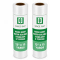 H.B.I. Products Wash Away Water Soluble Embroidery Stabilizer & Topping Roll 12" x 15 Yards, Clear Dissolving Film for High-Pile Fabrics, Machine & Hand Embroidery (Pack of 2) - size: 12" x 15yd (Pack of 2)