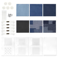 Sashiko Kit, Soluble Sashiko Stencil Sashiko Thread and Needles Embroidery Sashiko Patterns Sashiko Mending Washable Stencil for Beginners Sewing Craft