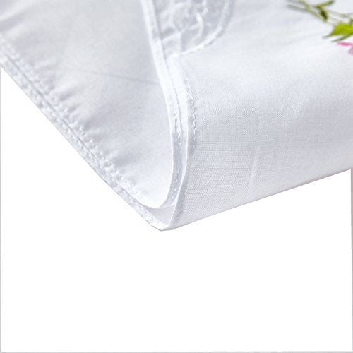 RDS HANKYTEX Cotton Embroidery Ladies' Handkerchiefs Lace Set of 6 - style: 5