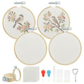 MARRTEUM 4Pcs 3 Inch Embroidery Hoop Set for All Stitching Techniques