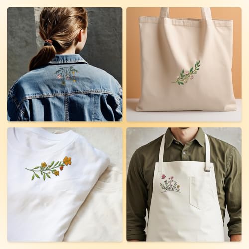 29Pcs Wildflower Vine Water Soluble Hand Sewing Stabilizers - style: Flower Vine B