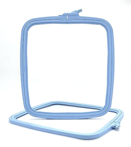 Nurge Square Embroidery Hoop - Plastic Cross Stitch Frame for Needlepoint & Embroidery - Adjustable Craft Hoop - Blue - No:4 (Large) - color: Blue, size: No:4 (Large)