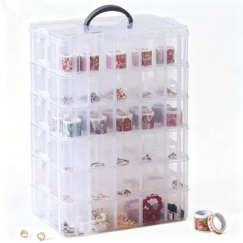 Gagee 6-Tier Craft Storage Organizer, Clear - color: Clear, size: 6