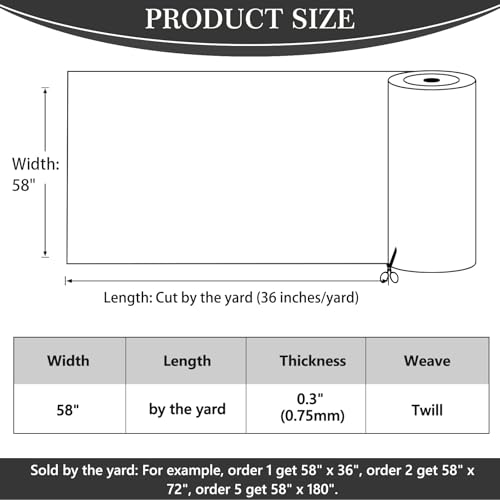 Thick Twill Fabric by The Yard, 58" W 0.75mm Polyester Twill Woven Lining Fabric Soft Excellent Luster Upholstery Fabric for Bags, Cushion, Chair, DIY Projects, 1 Yard Dark Grey - color: Dark Grey, size: Pre Cut - 1 Yard