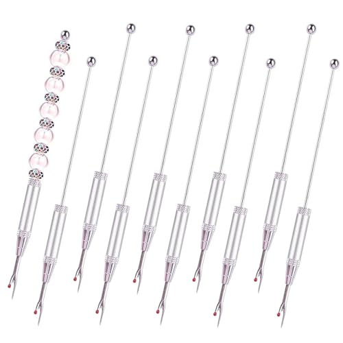 10 Packs Beadable Thread Cutter Seam Rippers for Sewing Metal Embroidery Removal Tool Beaded Tag Remover for DIY Craft (Silver) - color: Silver