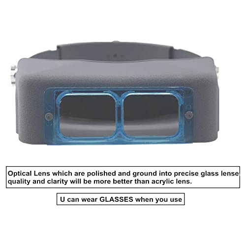 Headband Magnifier Head-Mounted Reading Magnifying Glass Opitcal Glass - color: 1.5x-3.5x - Optical Glass