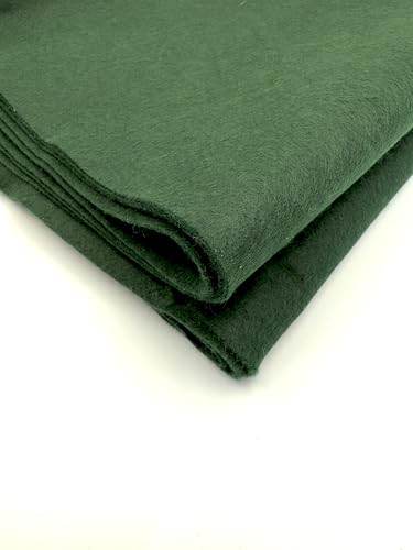 EOVEA - Acrylic Felt Fabric by The Yard - Soft and Durable 72" Wide & 1.6mm Thick Felt Sheets for DIY Crafts, Sewing, Upholstery, Cushion, Padding, Costumes(Hunter Green, 1 Yard) - color: Hunter Green, size: 1 Yard