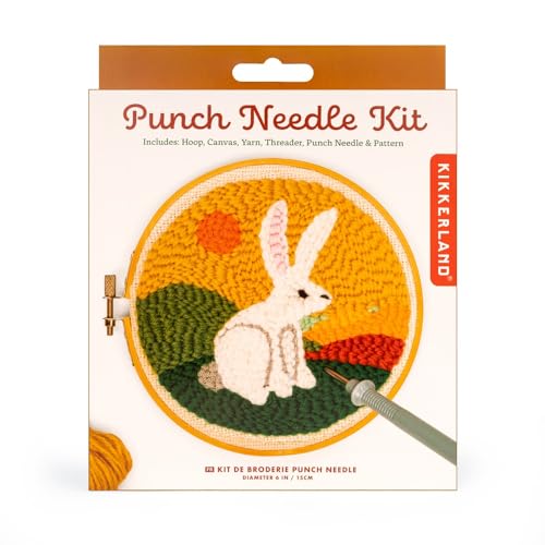 Kikkerland Punch Needle - Hare - Includes Everything Needed - style: Hare