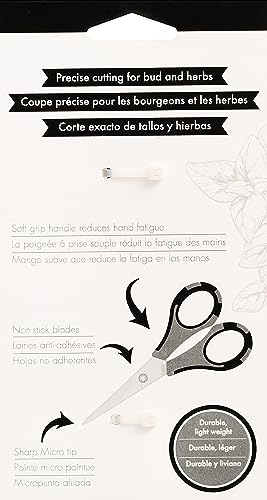 EK Tools Cutter Bee Precision Craft Scissors - Small Ergonomic Scissors with Micro Tip for Cutting Paper, Herbs, and More - Stainless Steel Blades, Yellow and Black - style: 1 Pack