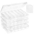 Bead Organizer Storage 4 Pack 36 Grid Jewelry Tackle Craft Box Adjustable - color: 4 Pack