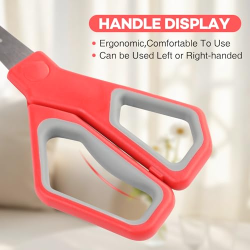 BURVAGY 18 Pack 8" Scissors All Purpose, Heavy Duty Scissors for Office - color: 18pack