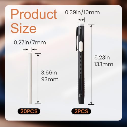 Isslly Fabric Pencils for Sewing, White, 2Pen+20Refills, 5.23in - color: White, 2Pen+20Refills