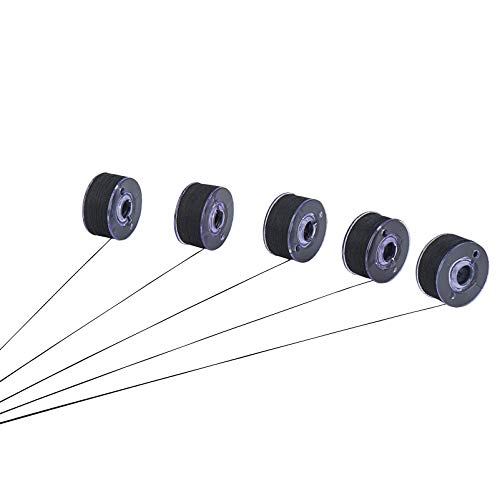 Simthread 144pcs Size A SA156 90WT Prewound Bobbin Thread - Black - color: 90wt Black