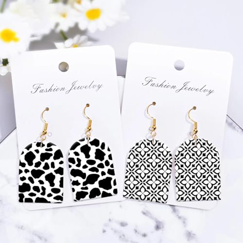 15 Pcs Transfer Paper for Polymer Clay, 3 Design Leopard Cow Abstract Floral Pattern Water-Soluble Clay Transfer Sheets for Crafting Soft Ceramic Earrings Jewelry & Polymer Clay Molds - color: 3 Pattern Sets