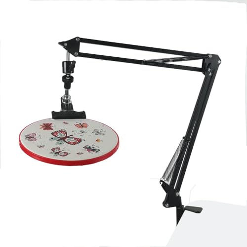 Embroidery Hoop Holder Adjust Embroidery Hoop Stand Metal Embroidery Stand Folding Embroidery Stand Cross Stitch Stand Hands, Suitable for Embroidery Hoops