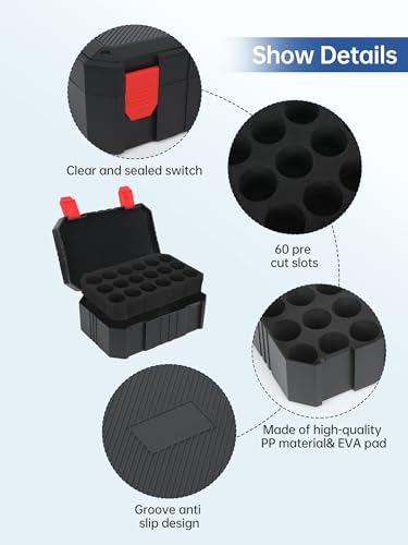 10ml Peptide Case for Fridge - 18 Slots, Insulin & Peptide Vials Storage Case for 5ml 10ml Vials, Portable Peptide Fridge Case, Compact Insulin Cooler Travel Case TSA Approved (Black) - color: 18-shots×10ml (Black)
