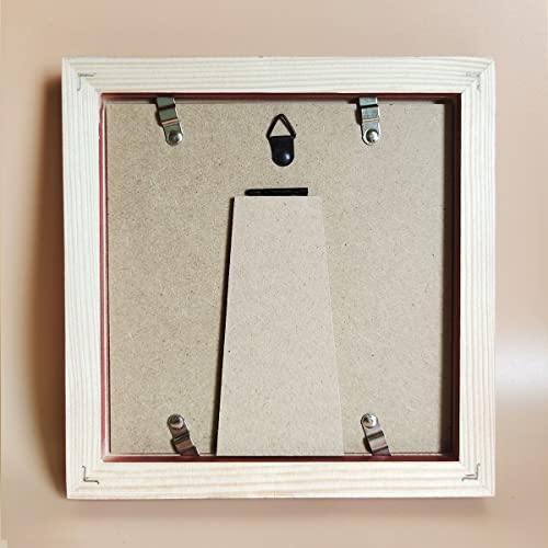 8x8 Picture Frames Blue Solid Wood Frame, Plastic Panel (Film Needs to be Removed) Table or Wall.Front Window Opening 7.5x7.5 inch. - color: Blue, size: 8x8