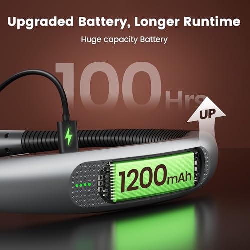 Glocusent Upgraded Neck Light,100Hrs Slimmer Reading Light for Books in Bed - color: Gray