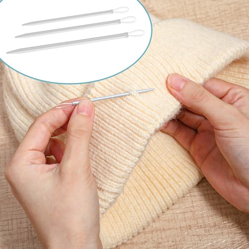 9 PCS Wool Yarn Needles, Darning Needle Nylon Thread Rope Threader Large Eye Tapestry Needle for Weave Hand Weaving Sweater Tools Accessories for Sewing Knitting Crochet Yarn Embroidery
