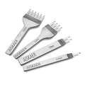 Aiskaer Leather Stitching Punch Set, Diamond Chisel Tools, 6mm White Steel 1/2/4/6 Prong for Leather Craft DIY - size: 6mm