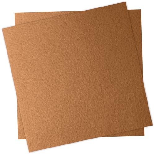 12" x 12" Felt Fabric Sheets for Crafts, Squares Felt Paper (Russet) - color: Russet