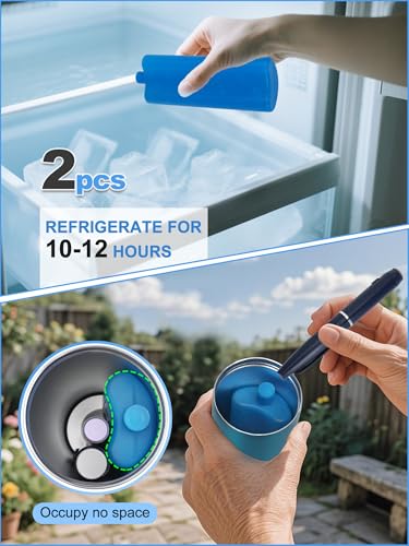 YOUSHARES Ice Packs for Insulin Cooler Travel Case, TSA Approved Ice Box for Medicine Travel Cool Bag, Keep Insulin Pen Cooling 24h for Diabetic Supplies (2PCS) - color: 02 Dual Pack