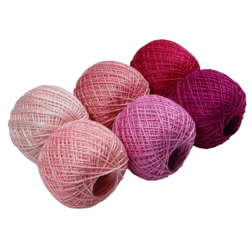 KCS Mercerized Pearl Cotton Thread Size 8 Crochet Needlework Embroidery Threads Ball (6, 08) - color: 08