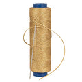 Waxed Thread, Strong Thread for Leather, Upholstery, Shoe, Bag, incl. Needle (Colour: Gold) - color: Gold