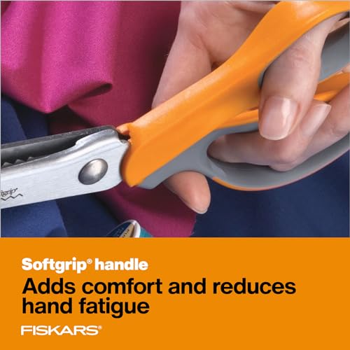 Fiskars 9" SoftGrip Pinking Shears for Fabric Cutting & Sewing - style: Pinking Shears