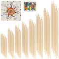 Foxtell 16 Sets Needlepoint Stretcher Bar Set, 8 Sizes Stretcher Bars for Needlework Art Supplies Wooden Canvas Stretcher Bar Set with 100 Pins Regular Stretcher Bars for Needlepoint Frame Set