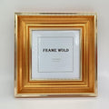 5x5 Gold Picture Frame, Real Glass, MDF, Black Backing, Wall/Tabletop - color: Gold, size: 5x5