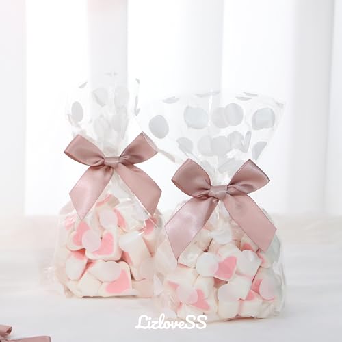 Self Adhesive Dusty Rose Satin Ribbon Bows for Crafts 3", 50 Pack - color: Dusty Rose