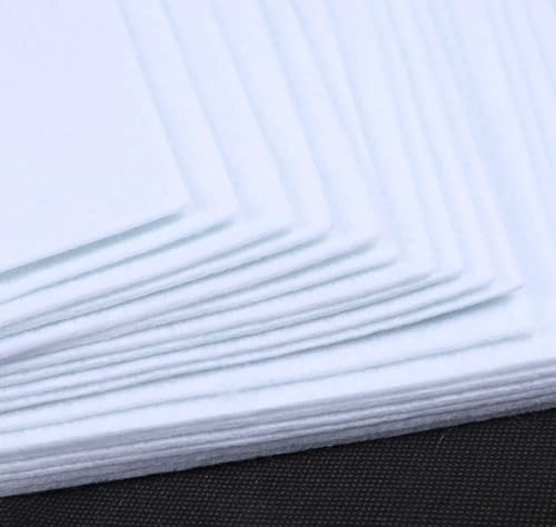 YYCRAFT Stiff Felt Sheets 9 Inch X 12 Inch - 48 Pcs Pack(Thickness:1mm),White - color: 1mm White(48pcs Pack)