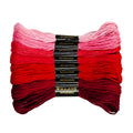 8 Shades Red Gradient Embroidery Thread Set - 8 Meters Each for Hand Embroidery Sewing Crafts (Pink to Burgundy Ombre)(67976) - color: Red Gradient 67976