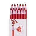 HOMSSEM 12-Pack Multi-Surface China Marker & Peel Off Grease Pens - Red - color: Red
