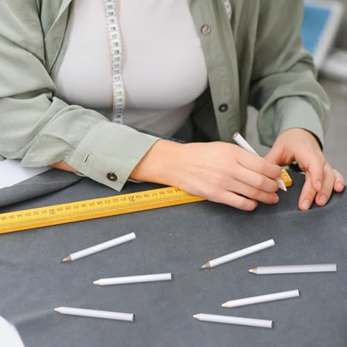 14PCS Fabric Pencils for Sewing, White, 8.75 cm - color: White-14pcs