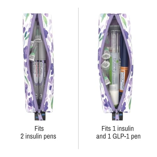 Sugar Medical MedMate GLP-1 & Insulin Pen Travel Case for 2 Pens - color: Tessa Floral