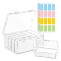 zoeynex 6-Pack Large Clear Plastic Storage Boxes with Master Case – Business Card Organizer System for 500+ Cards, Portable Hard Cases for USB Drives, Crayons, 3" Hardware & Crafts – 3.8" x 2.6" x 1" - size: 3.8" x 2.6" x 1" (6 Pack)