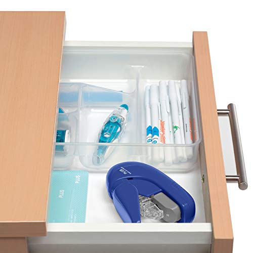 Plus Paper Clinch Compact Staple-Free Stapler, Heavy Duty, Navy Blue - color: Blue
