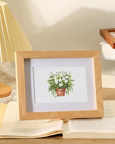 PeakLuv Small Diamond Art Kits Green Plants Mini Diamond Painting Kits - color: Green Plants