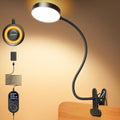 Glocusent 72 LED Clip on Lamp, Dorm Desk Lamp with 1700K Amber Night Light - color: Black