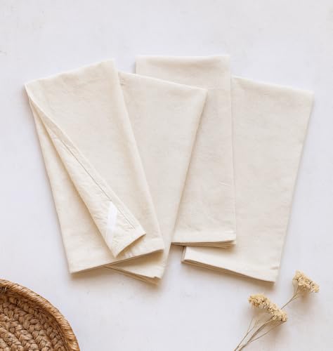 Flour Sack Towels 12 Pack, 18x28 Inch, 100% Cotton, Prewashed Soft, Lint-Free Lightweight Dish Towel for Baking, Wrapping Bread, Drying, Embroidery Projects - Natural - color: Natural, size: 18" x 28" - 12 Pack