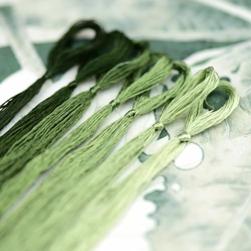 Natural 100% Silk Thread, Handmade Embroidery Thread Silk Floss 7 Colors 110m Each (15) - color: 15