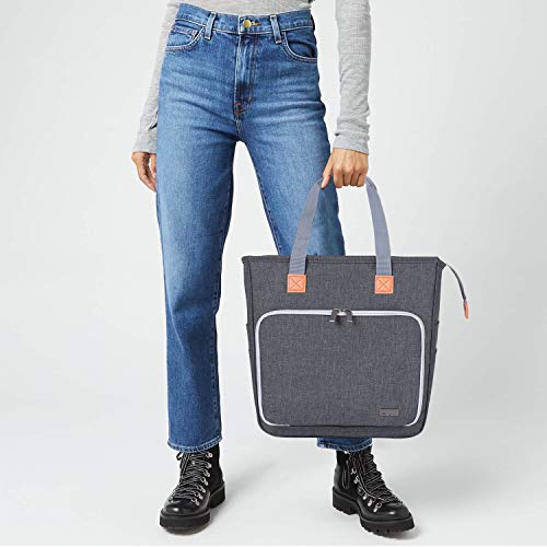 LUXJA Knitting Yarn Storage Tote Bag, Gray - color: Gray, size: Medium