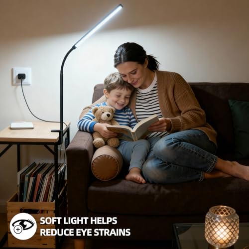 Clip on Desk Lamp with Clamp,Dimmable Eye Caring Book Reading Light for Bed