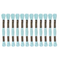 HARFINGTON 12 Skeins Embroidery Floss 8m Each Egyptian Long Fiber Cotton Cross Stitch Thread 26S/2x6 for Embroidery Projects Bracelet, Lake Blue - color: Lake Blue