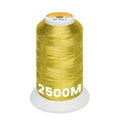 New brothread Metallic Embroidery Machine Thread - Gold M-001 - color: 2500M Single Spool Gold M-001